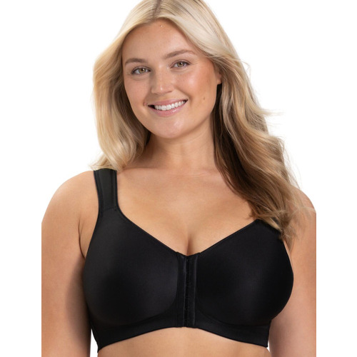 Miss Mary Of Sweden Keep Fresh Front Fastening Bra - Black