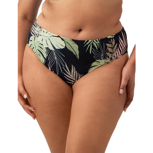 Elomi Tropical Retreat Mid Rise Bikini Brief - Black