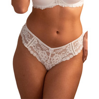 Pour Moi Fleur V-Shaped Brief – White – L – 14