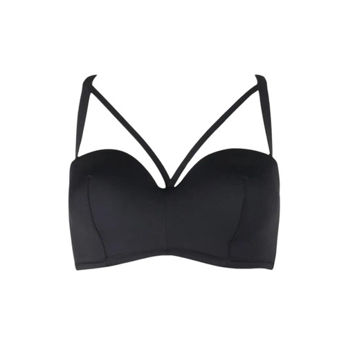 Pour Moi Space Strapless Padded Bikini Top - Black