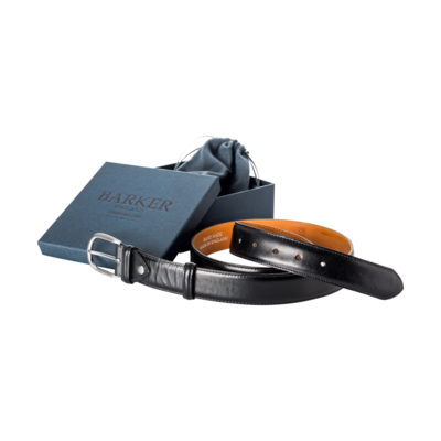 Plain Belt - Black Hi Shine – Barker Shoes Ltd