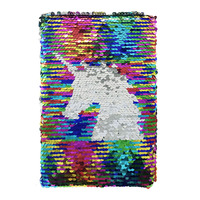 Exerz Reversible Sequin Notebook A5 Size – Rainbow Unicorn