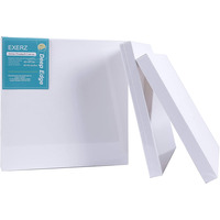 EXERZ 40x40cm Framed Canvas Deep Edge 3.8cm/ 380GSM/ Stretched Canvas 100% Cotton – 4 Pack