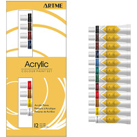 Artme 12pcs Acrylic Painting Colour Set 12ml Tube