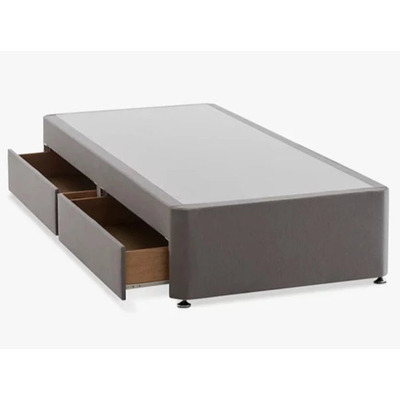 Standard Divan Base with Storage and Headboard Options - 4FT6 Double 135cm x 190cm / 2 Drawers / No Headboard – The Sleep People