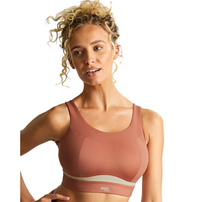 Panache Freedom Non Wired Sports Bra - Sienna Rose/Chalk - 32D
