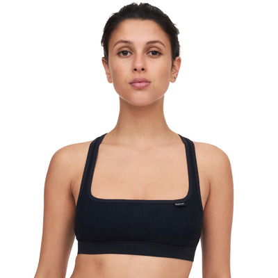 Chantelle Cotton Comfort Non Padded Bralette - Black