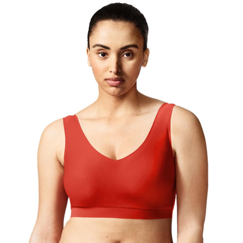 Chantelle Soft Stretch Padded Crop Top - Poppy Red