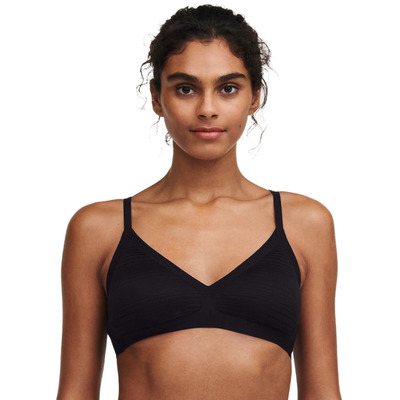 Chantelle SoftStretch Stripes Padded Bralette - Black - XS/S
