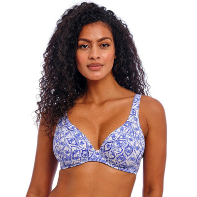 Freya Ocean Breeze High Apex Bikini Top - Denim