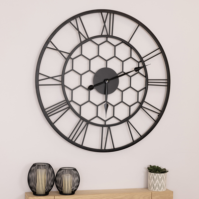 Stanwick Indoor Outdoor Round Skeleton Wall Clock