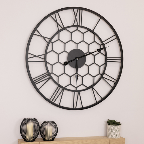 Stanwick Indoor Outdoor Round Skeleton Wall Clock