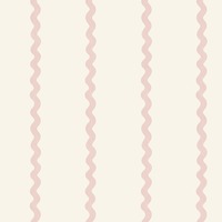 Do the Wiggle Stripe Wallpaper Pink / Cream World Of Wallpaper 50475