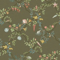 Shell Trellis Wallpaper Green Holden 14330