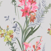 Thalia Floral Wallpaper Multi / Grey Belgravia 766