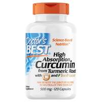 Image of Doctors Best High Absorption Curcumin with BioPerine - 120 x 500mg Capsules