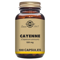 Image of Solgar Cayenne - Capsicum Annuum - Chilli Pepper -100 x 520mg Vegicaps