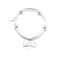 Image of Noodle Ball Bracelet With Dragonfly Charm