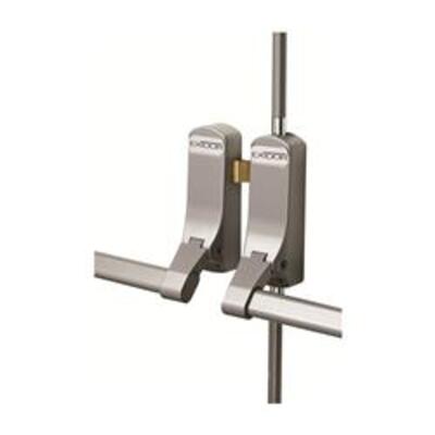 Exidor 285 Double Rebated Panic Push Bar Set  - Double wooden door panic bar set