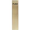 Image of Face Fix Finger Plates Engraved "PUSH" 350mm x 75mm - Brass (PB)