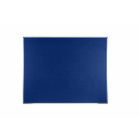 Image of Boards Direct Felt Noticeboard Aluminium Frame 1500 x 1200mm BLUE
