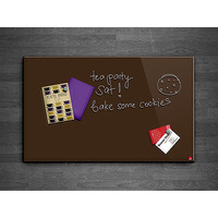 Image of Casca Magnetic Glass Wipe Board 900 x 600mm Natural Brown