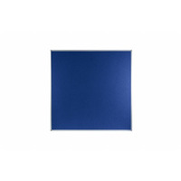 Image of Boards Direct Felt Noticeboard Aluminium Frame 1200 x 1200mm BLUE