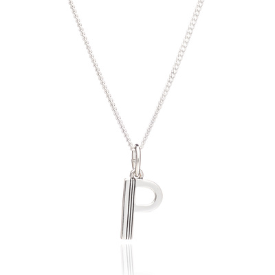 This Is Me 'P' Alphabet Necklace - Silver