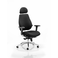 Image of Chiro Plus 'Ultimate' Posture Chair Black Fabric