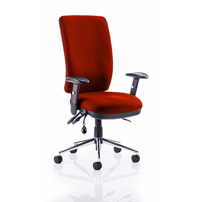 Chiro High Back Task Chair Tabasco Red fabric