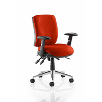 Image of Chiro Medium Back Task Chair Tabasco Red fabric
