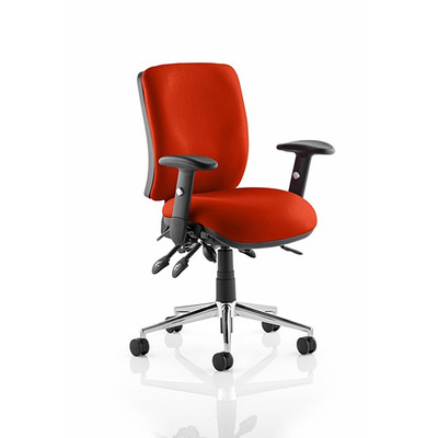 Chiro Medium Back Task Chair Tabasco Red fabric