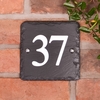 Image of Square Rustic Slate House Number - 15 x 15cm