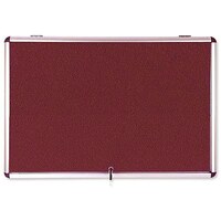 Image of Bi-Silque Fire Retardant Fabric Glazed Display Case 8 x A4 RED