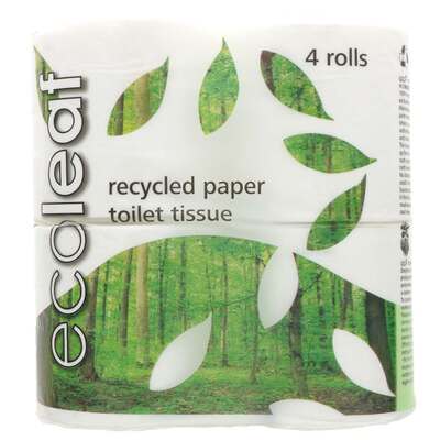 Ecoleaf 100% Recycled Toilet Paper - Pack of 4