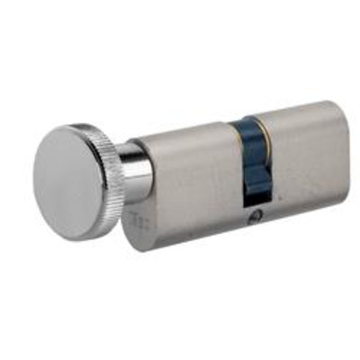 ISEO R6 Oval Thumb Turn cylinder - Turn 40/40 Ext Brass