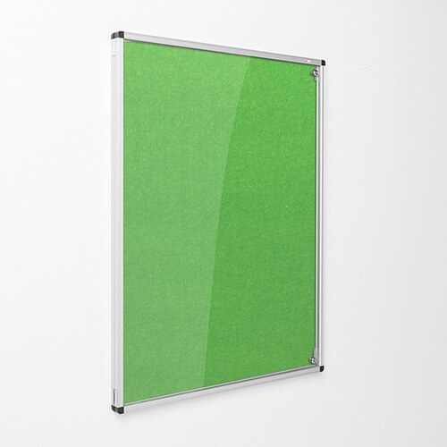 Eco-Colour Resist-a-Flame Tamperproof Noticeboard 1200 x 900mm APPLE GREEN