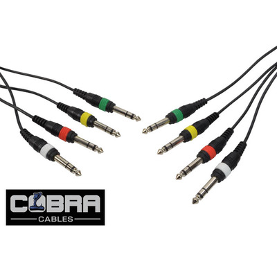 Cobra Jack To Jack Stereo X 4 Patch Lead 3m