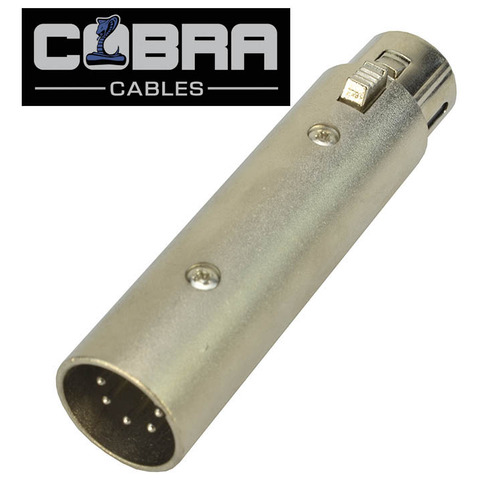 DMX XLR Adaptor Converting 5 Pin Male to 3 Pin Female