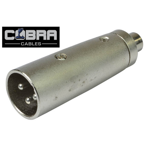 XLR Male to Phono/RCA Adapter For Audio Interconnection