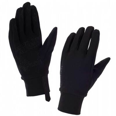 SealSkinz Mens Stretch Fleece Nano Gloves - Black, L