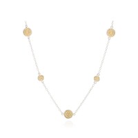 Image of Multi Disc Station Necklace - Gold & Silver