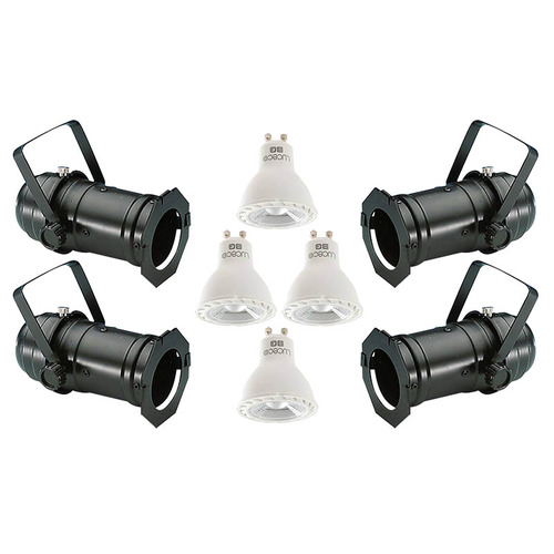 Par16 Black Birdy Lighting Set - Includes Lamps, Gel Frames and Brackets