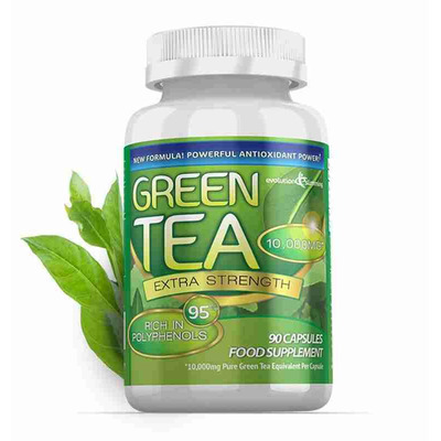 Green Tea Extra Strength 10,000mg with 95% Polyphenols - 90 Capsules (1 Month)