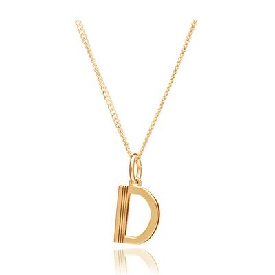 This Is Me 'D' Alphabet Necklace - Gold