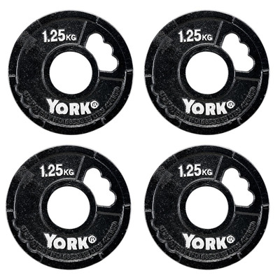 York 4 x 1.25kg G2 Cast Iron Olympic Weight Plates