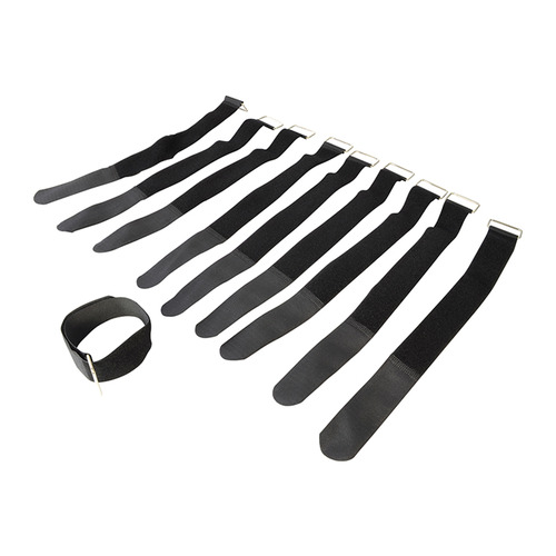 Fabric Cable Ties, Reusable With Hook & Loop Fastening 20 x 300mm Pack of 10