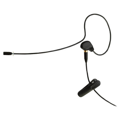 Single Ear Discreet Headset with 4 Pin Mini XLR Black