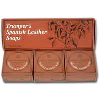 Image of Geo F Trumper Spanish Leather Hand Soap 3 x 75g