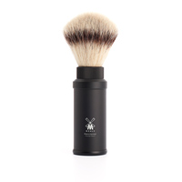 Image of Muhle Synthetic Travel Shaving Brush with Black Anodised Aluminium Handle